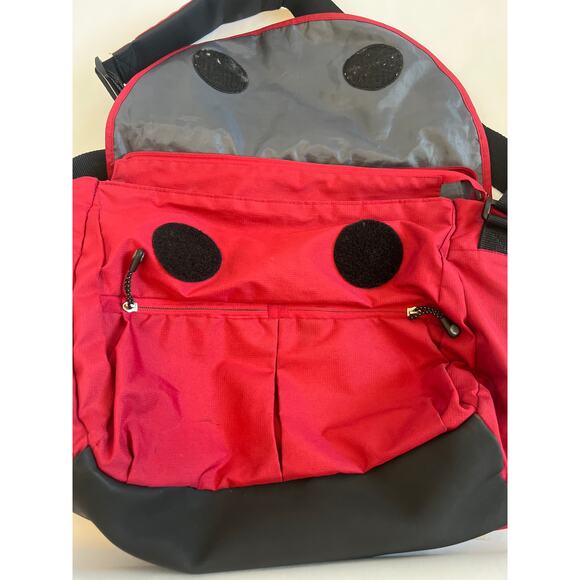 COLUMBIA OUTFITTER MESSENGER DIAPER SHOULDER BAG UNISEX PARENTS RED AND BLACK - Picture 7 of 15